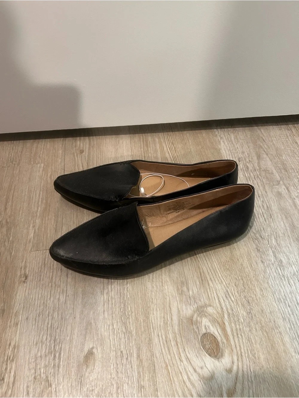 a new day Black Pointed-Toe Slip-On Flats
